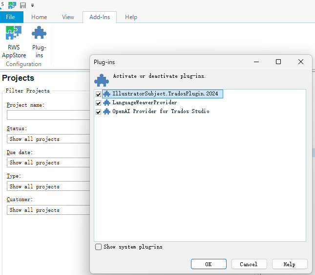Loaded Plugin in Add-Ins Tab
