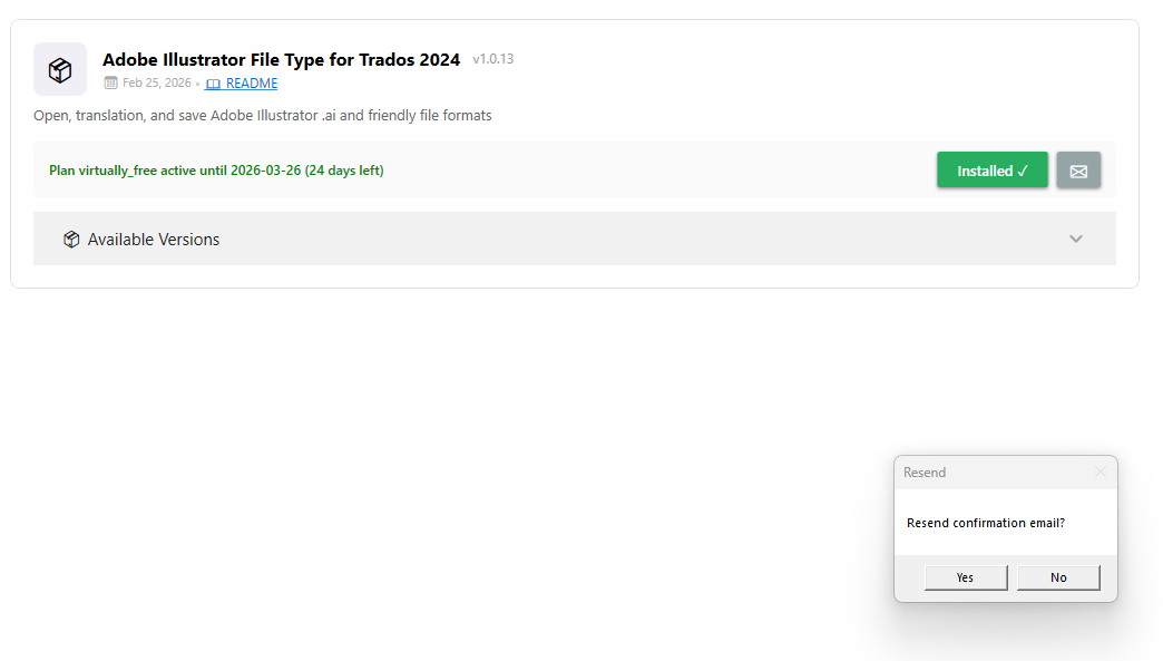 Resend Confirmation Email